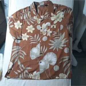 Silk Hawaiian shirt mens xl xxl axist summer top casual tropical top